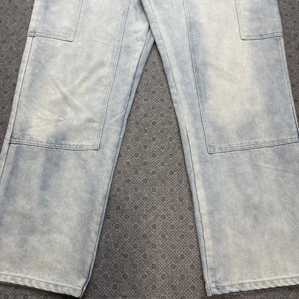 Ecko Unltd Mens Baggy Fit Cargo Jeans Wide Leg Double Knee Denim Size 34 - 40x32